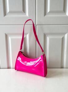2024 Spring New Casual Shoulder Small Bag For Women, Vintage Shoulder Crossbody Bag, Fashionable Commuting Bag. Suitable For Teen Girls, College Students. Vintage Zipper Bag For Newbies And White Collars. Perfect For Office, Work, Business, Commuting. Best Work Bag For Women. - Hot Pink - View 2