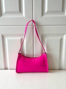 2024 Spring New Casual Shoulder Small Bag For Women, Vintage Shoulder Crossbody Bag, Fashionable Commuting Bag. Suitable For Teen Girls, College Students. Vintage Zipper Bag For Newbies And White Collars. Perfect For Office, Work, Business, Commuting. Best Work Bag For Women. - Hot Pink - View 1
