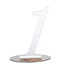 1pc Acrylic Number Wedding Table Number Holder, Home Decor,Christmas - Silver - View 20