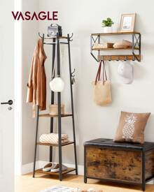 VASAGLE Coat Racks - Chocolate Brown - View 1