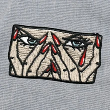 Angry Crying Lady Punk Rock Patch Iron-On Sewing Applique Personalized DIY Clothing Accessory Embroidered Sewing Iron-On Patch Decorative Patch Badge Pins Apparel Shoes Hats Bags Decor Repair Embroidered Patches Summer, School - Multicolor - View 5
