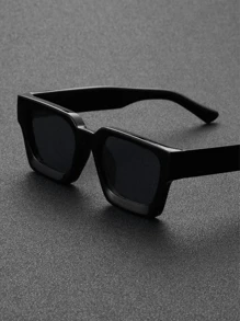 1 Pair Classic Men's Square Frame Fashion For Daily Wear – Ideal Accessory For Fishing And Casual Outfits.