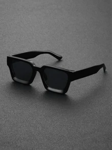 1 Pair Classic Men's Square Frame Fashion For Daily Wear – Ideal Accessory For Fishing And Casual Outfits.