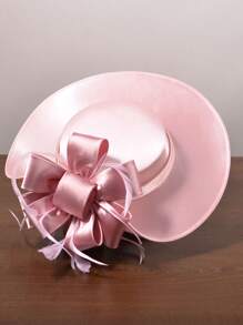 Chapéu Elegante Feminino, Chapéu de Moda Francesa, Mini Chapéu de Noiva, Chapéu de Estilo Britânico, Chapéu de Senhora, Chapéu Vintage, Chapéu com Laço, Tiara para Festa de Aniversário, Chapéu para Banquete de Casamento, Chapéu Preto, Chapéu de Corrida, Chapéu Formal, Chapéu Oversized
