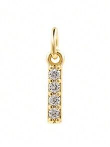 1pc Elegant Compact 26 Initial Letter Zirconia Pendant, DIY Customized Name Jewelry Charm For Necklace, Bracelet, Earrings - DIY Letters - View 22