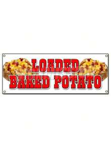 SignMission 18 X 48 In. Loaded Baked Potato Banner Sign - Nhiều màu - Xem 2