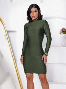 Women Dresses - xanh quân đội - Xem 5