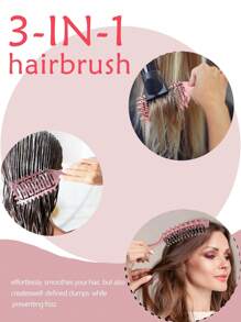 1PC New Curl Defining Vented HairBrush,Shaping & Defining Curls For Women, Curly Hair Styling Brush For Combing And Shaping,Reduce Pulling And Curl Separation For Defined Curls,Back To School,Travel Holiday Essentials,Hair Accessories For Women,Brush,Hair Brushes,Edge Brush,Brush Hair,Hair Comb,Comb Hair,Detangling Brush,Ball Brush,Mini Hair Brush,Hair Brush Set,Wooden Comb,Hair Brush, Brush, Comb, Slick Back Brush, Hairbrush, Edge Brush, Brush Hair, Hair Comb, Hair Brush Set, Comb Hair, Mini Hair Brush, Detangling Brush, Hair Brushes,Hair, Accessories, Hair Products, Hair Tools, Hair Stuff, Hair Care, Curly Hair Brush, Barber, Barber Accessories, Hairdressing Equipment,Hair Brush,Slick Back Brush,Styling Brush,Curly Hair Brush,Edge Brush,Hair Comb,Brush Hair,Hair Brush Set,Comb Hair,Comb For Curls,Detangling Brush,Hair Brush For Women,Hair,Travel,Hair Products,Hair Tools,Hair Stuff,Barber,Barber Accessories,Barbershop,Hairdressing Equipment - Multicolor - View 4