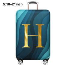 Luggage Cover Travel Case Cover For 18 To 32 Inch Luggage Protector Cases For Men Women Outdoor Holiday Travel Essentials Accessories Polyester Suitcase Elastic Dust Covers Fashion Initial Name A To Z Gold Letter Print Travel Accessories Travel Must Haves Bag For School School Accessories School Stuff - Blue - View 37