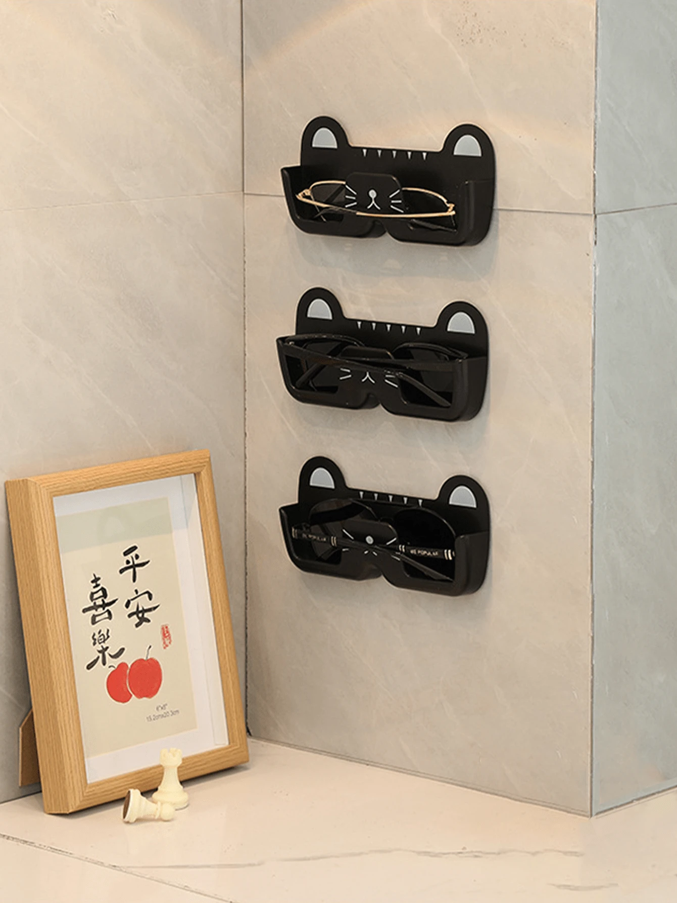 Glasses Storage Rack Cartoon Cat Portable Glasses Storage Box, Bedside Non Punching And Anti ...