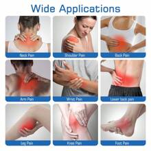 Wireless TENS Unit Mini Massager Muscle Stimulator For Back Neck Arm Pain Relief - White - View 4