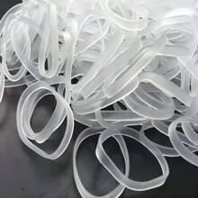 10/20/30 stuks heldere witte extra elastische siliconen rubberen banden, effen kleur duurzame rubberen ringen, 1,97 inch diameter