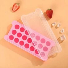 1 件创意心形冰格模具，冷冻制冰机，家用软硅胶冰格储存盒 - 彩色 - 查看 10