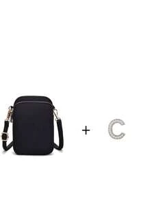 1pc Leisure And Fashion Crossbody Walking Bag With Mobile Phone Cloth Bag Vertical Coin Purse For Girl, Travel, Back To School, Gifts(Alphabet Diy Handmade Bag!!!)