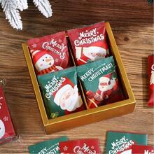 100 bolsas de embalaje para galletas navideñas - Bolsas reutilizables de aluminio para caramelos, chocolate y galletas - Material de PVC, decoraciones navideñas para fiestas festivas y suministros de envolver regalos (estilo aleatorio) Decoración navideña, Recuerdos de la fiesta de Navidad, Suministros para la fiesta de Navidad, Fiesta de Navidad, Feliz Navidad, Nochebuena - Multicolor - Ver 4