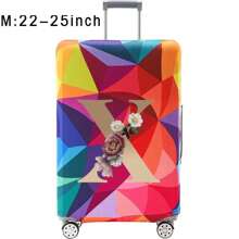 18-32Inch Luggage Cover Elastic Suitcase Cover For 18 To 32 Inch Travel Case Cover Luggage Dazzling Geometry Pattern Name Initials Letter Pattern Pattern Anti-Scratch Protector Case Protector Cover Travel Suitcase Cover Protective Cover Dustproof Cover Trolley Case Luggage Dust Cover Travel Accessories ﻿ ﻿ Bag For School School Accessories School Stuff