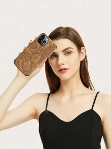 Embossed Phone Case With Anti-Shock/ Drop Resistance And Wrist Strap Design, Compatible With IPhone, Embossed Sticker Skin Craft