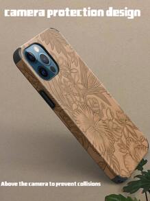 Embossed Phone Case With Anti-Shock/ Drop Resistance And Wrist Strap Design, Compatible With IPhone, Embossed Sticker Skin Craft