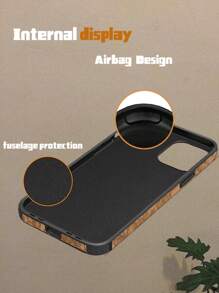 Embossed Phone Case With Anti-Shock/ Drop Resistance And Wrist Strap Design, Compatible With IPhone, Embossed Sticker Skin Craft