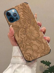 Embossed Phone Case With Anti-Shock/ Drop Resistance And Wrist Strap Design, Compatible With IPhone, Embossed Sticker Skin Craft