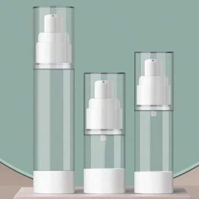 2入組15ml 30ml 50ml 100ml透明無氣泵化妝品霜泵瓶旅行裝按壓式容器適用於乳霜凝膠乳液