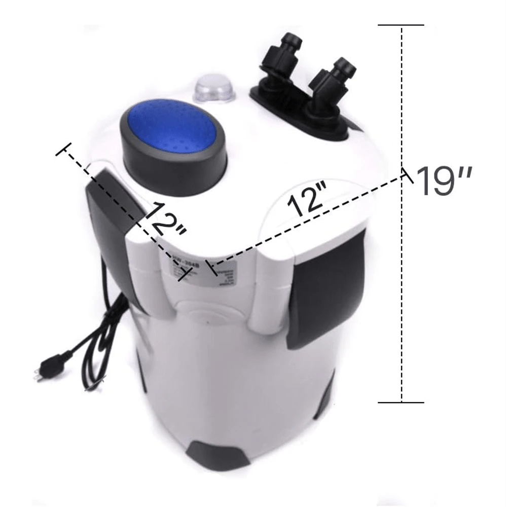 265GPH / 370GPH / 525GPH External Aquarium Filter With BuiltIn Pump Kit Canister Filter, Ultra