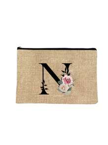 1pc Túi đựng mỹ phẩm có dây kéo in chữ bằng sợi polyester, Túi lưu trữ, Món quà tuyệt vời cho người yêu và gia đình, Kho đựng mỹ phẩm ký túc xá đại học, Du lịch nam, Túi trang trí sự kiện thể thao, Túi quà tặng, Túi đựng mỹ phẩm ngộ nghĩnh in chữ đầy màu sắc, Quà tặng tựu trường cho giáo viên, Quà tặng chị em, món quà tốt nhất cho mẹ, quà sinh nhật, quà kỷ niệm quà tốt nghiệp, túi xách thời trang, đáp ứng nhu cầu đi lại hàng ngày - Màu Khaki - Xem 33