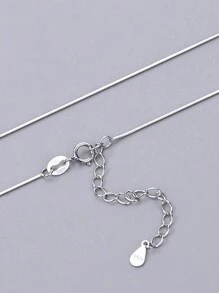 HuooNew 1 Máy Tính Đơn Giản & Đa Năng Nữ Bạc 925 Xương Rắn Dây Chuyền Vòng Cổ, Quà Tặng Ngày Lễ Tình Nhân, Đảng Hoặc Tiệc Phụ Kiện - Bạc - Xem 6