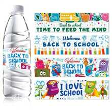 歡迎回來水樽貼紙裝飾，24入組防水歡迎回校標籤貼紙，適用於瓶子裝飾、教師用品和派對小禮物
