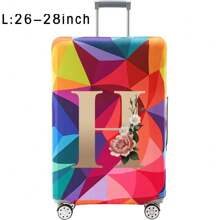 18-32Inch Luggage Cover Elastic Suitcase Cover For 18 To 32 Inch Travel Case Cover Luggage Dazzling Geometry Pattern Name Initials Letter Pattern Pattern Anti-Scratch Protector Case Protector Cover Travel Suitcase Cover Protective Cover Dustproof Cover Trolley Case Luggage Dust Cover Travel Accessories ﻿ ﻿ Bag For School School Accessories School Stuff