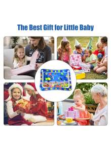 1pc Inflatable Slapping Pad, Baby Water Mat, Suitable For 3-24 Months Infants, Strengthens Baby Muscles, Portable Pink Baby Toy (Random Floating Ocean Creature Toy - Recommend Supervised Use)Baby Play Mat,Baby Toys Newborn,2 Year Old Toys,Play Mat For Kids,Baby Crawling Mat,Toys,Baby Toys,Baby Play Mat,Play Mat,Baby Toys,Baby Play Mat,Baby Toy,Baby Girl Toy,Toys,Pink