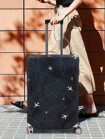 כיסוי מזוודה אלסטי 18-32 אינץ' עיצוב תחושה צבעונית דפוס רחיץ כיסוי מזוודה בכל רחבי הדפס אבק הוכחה נגד שריטות מגן מקרה עגלת תיק נסיעות אביזרי ציוד לבית הספר חזרה לבית הספר דברים מכללה מעונות חיוניים עבור תלמיד תיק לבית הספר אביזרי בית ספר