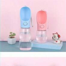 1pc Leak-Proof Portable Outdoor Plastic Pet Water Bottle For Dogs, With Cup Attached - Multicolor - View 8