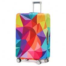 18-32Inch Luggage Cover Elastic Suitcase Cover For 18 To 32 Inch Travel Case Cover Luggage Dazzling Geometry Pattern Name Initials Letter Pattern Pattern Anti-Scratch Protector Case Protector Cover Travel Suitcase Cover Protective Cover Dustproof Cover Trolley Case Luggage Dust Cover Travel Accessories ﻿ ﻿ Bag For School School Accessories School Stuff