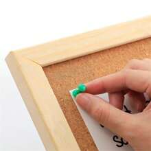 1 pieza Panel decorativo de corcho para pared, tablero de notas para fotos y organizador de pared - color madera - Ver 4
