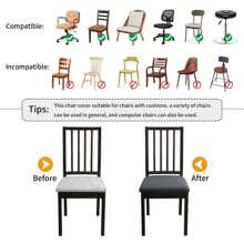 1pc Waterproof Dining Chair Cover, Stretch Jacquard Removable And Washable Chair Protector Cover, Suitable For Kitchen, Hotel, Restaurant Home Decor