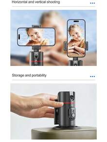 Gimbal theo dõi khuôn mặt xoay 360° Giá đỡ ổn định Monopod Gimbal theo dõi máy tính để bàn, có điều khiển từ xa, để chụp ảnh trực tiếp - màu đen - Xem 10