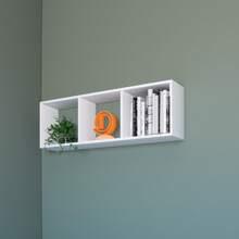 Nicho Triplo Retangular Decorativo MDF - Branco - Visão 1