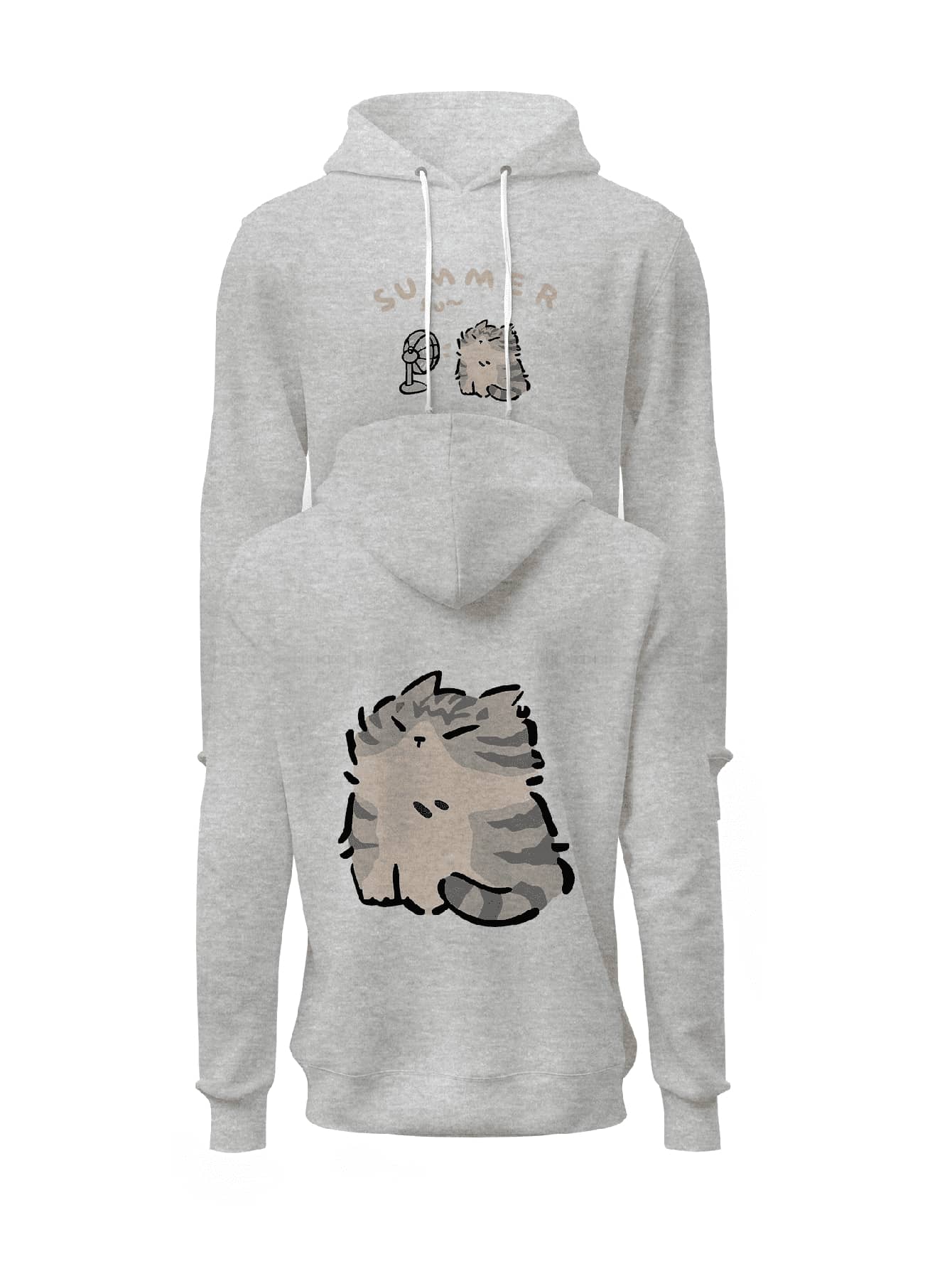 Men Hoodies - 灰色 - 查看 1