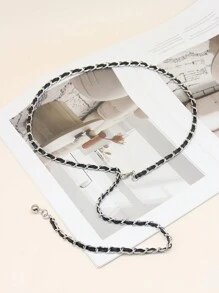 优雅女士时尚休闲腰链配饰，金属链条，适合搭配连衣裙/裤子，万圣节、夏季、上学、秋季等场合。