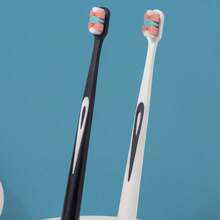 1pc Little Cow Adventure Toothbrush With Ten Thousand Hair Upgraded Pattern Tri Color Adult Soft Hair Independent Packaging - B - View 7