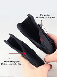 1套男女通用手槍保護套，戶外戰術自衛腰掛手槍套，通用左右手玩具槍套，可隱藏佩戴的IWB/OWB 9mm手槍套，適用於M&P Shield和類似手槍快速拔出套，(部分零件隨機寄送) - 黑色 - 查看 7