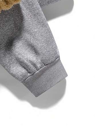 男士休闲抽绳腰带保暖运动裤，抓绒材质，冬季款