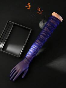 Brautschmuck, ein Paar (2 Stück) ellbogenlange Handschuhe für Hochzeit, Abschlussball, Party, Halloween