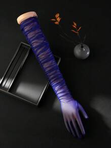 Brautschmuck, ein Paar (2 Stück) ellbogenlange Handschuhe für Hochzeit, Abschlussball, Party, Halloween