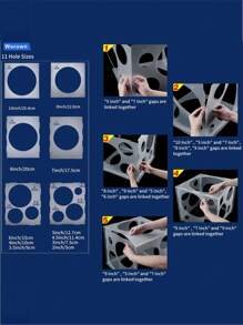 1 个 11 孔多尺寸气球测量器，简单白色可轻松测量 2-10 英寸气球尺寸测量盒，多尺寸圆形测量盒，可拆卸塑料测量盒工具，适用于气球拱门、气球柱、照片气球、派对气球、生日气球、生日装饰、美观的房间装饰、生日派对、婚礼、开幕、情人节、圣诞节和庆祝活动、圣诞节的派对装饰用品 - 白色 - 查看 6