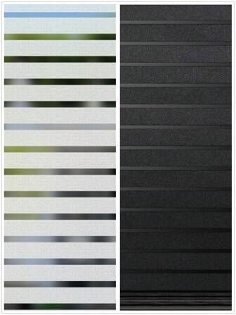 1Roll Window Film Privacy Blinds Film For Glass Window Vertical Stripes Stickers Patterns Static Cling Vinyl Self Adhesive UV Blocker Frosting Film Window Decoration Door Office Vinyl Decal, For Bedroom Decor, Room Decor Items, For Halloween Decor, Fall Decor, Classroom Decorations, Removable Sticker, Stickers, Wall Decal, Vinyl Decal For Home Decorations, Spring Decoration Items Refresh Your Home, Festival Decoration Stickers Gifts Birthday Graduation
