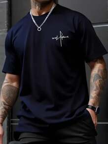 Men T-Shirts - 藏蓝色 - 查看 1
