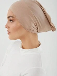 1pc Women Solid Scarves Color Basic Head Scarf Modal Tube Hijab Caps Daily Under Cap - Multicolor - View 7