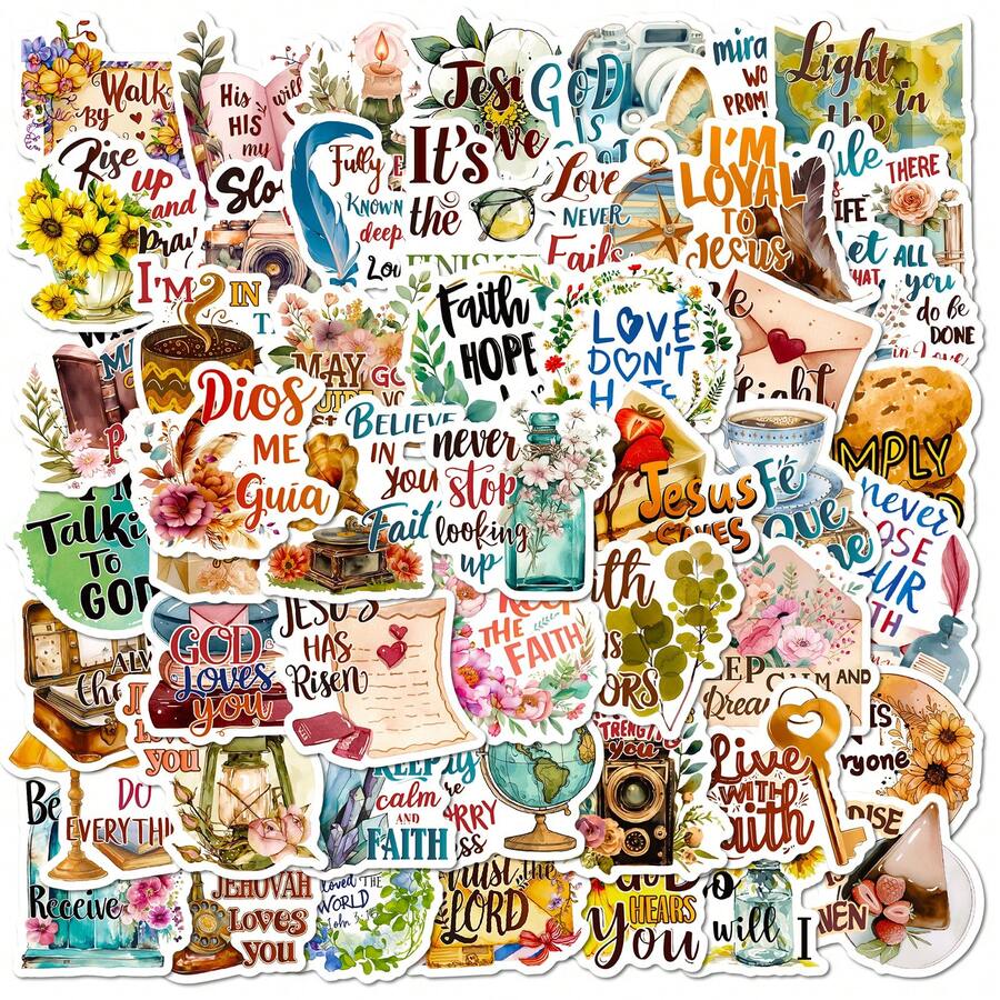 50 Cái/gói Cụm Từ Tiếng Anh Cho Hoa Bánh Quy Phong Bì Không Thấm Nước DIY Sáng Tạo Doodle Miếng Dán, Guitar Ván Trượt Chai Nước Mũ Bảo Hiểm Ốp Lưng Ván Trượt Tuyết Vỏ Điện Thoại Laptop Cửa Tủ Lạnh Hành Lý Nhãn Dán Graffiti - Nhiều màu - Xem 1